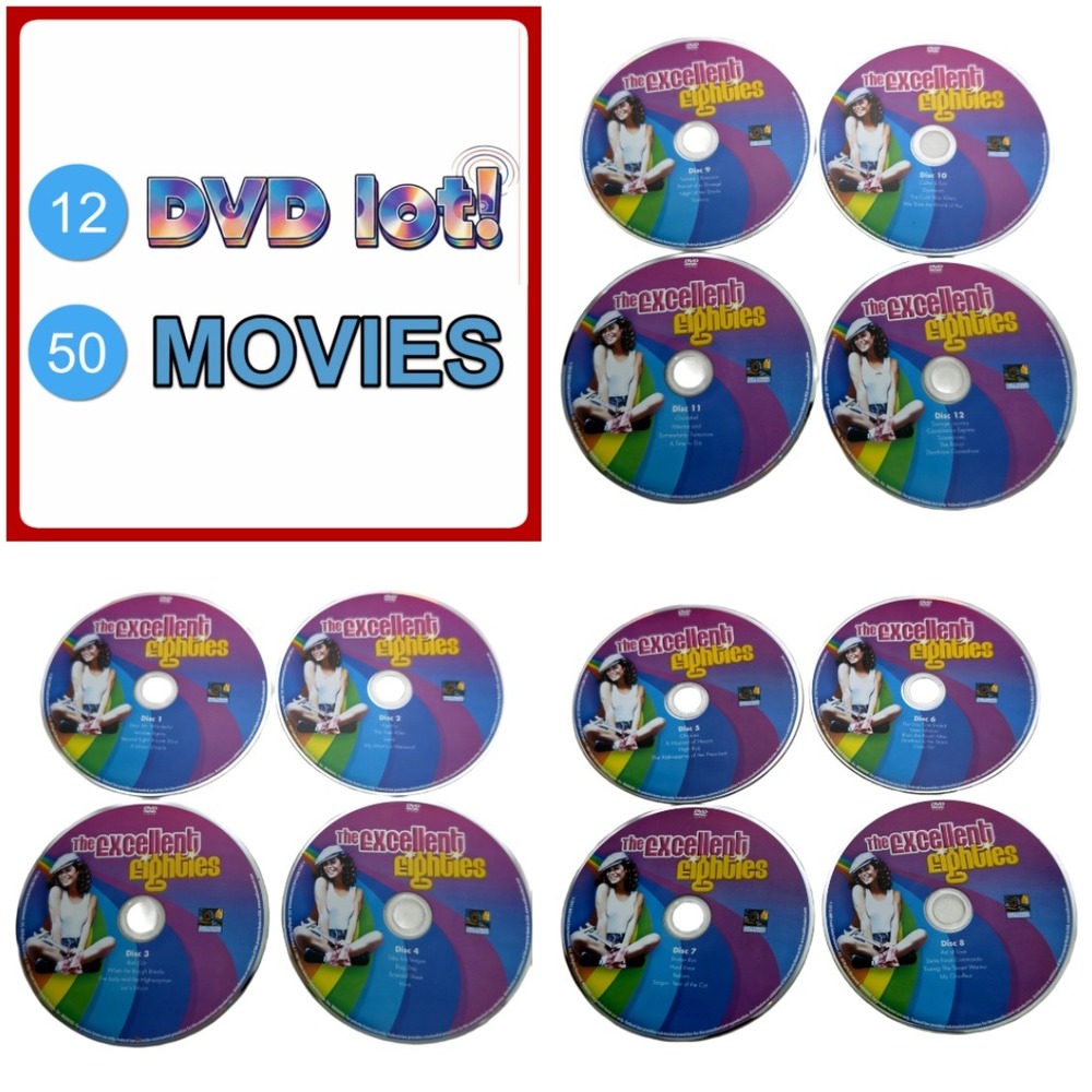 Mill‎ Creek The Excellent Eighties 50 Movie DVD Collection 12 Disc Set EUC